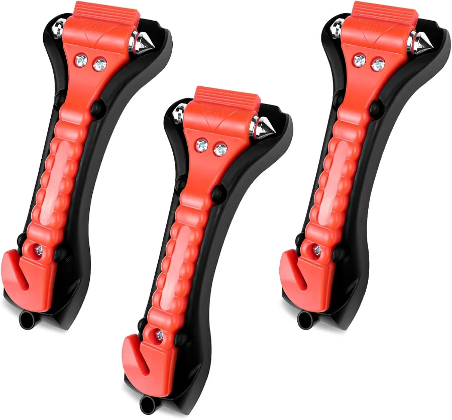 Pack Brevanza de 3 martillos de emergencia con soportes