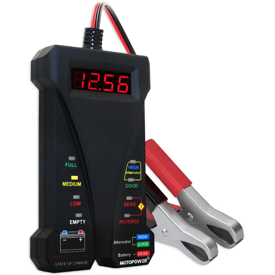 Comprobador digital MOTOPOWER de 12 V