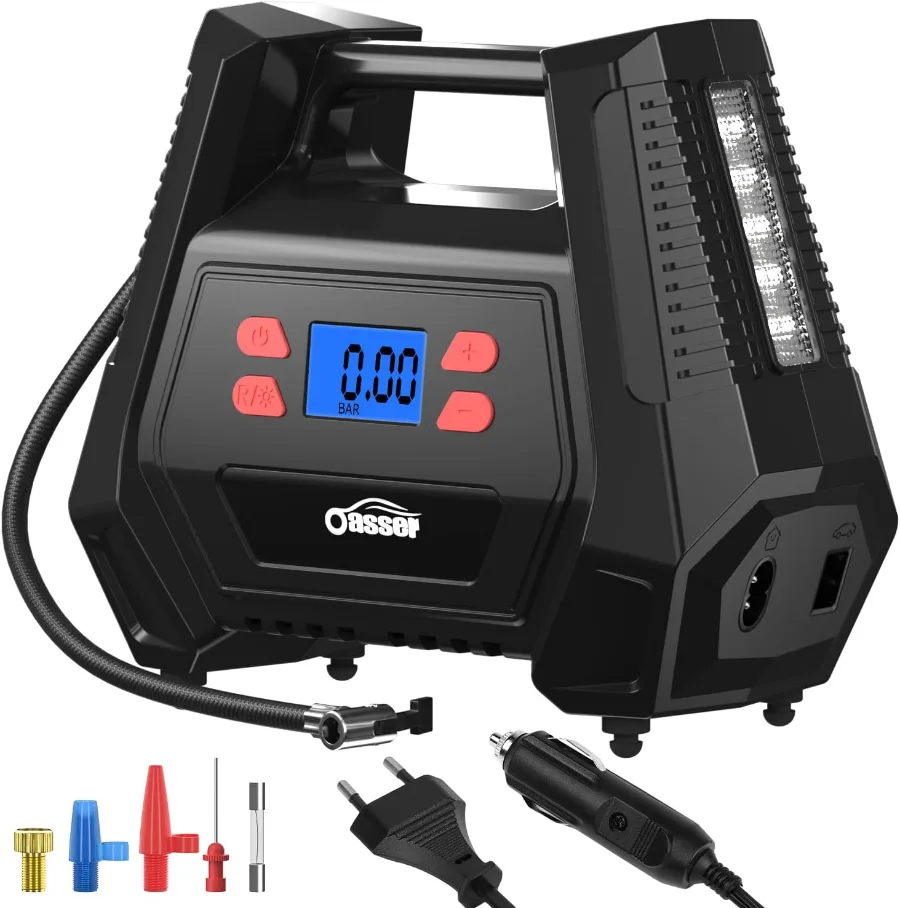 Compresor de aire Oasser de 12 V y 220 V